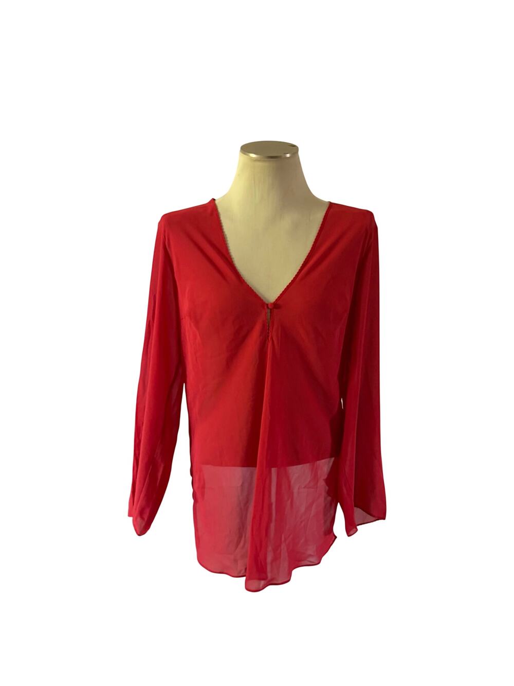 Victorias Secret Dark Coral Pink Sheer Mesh Coverup M Resortwear Cruise Vacation